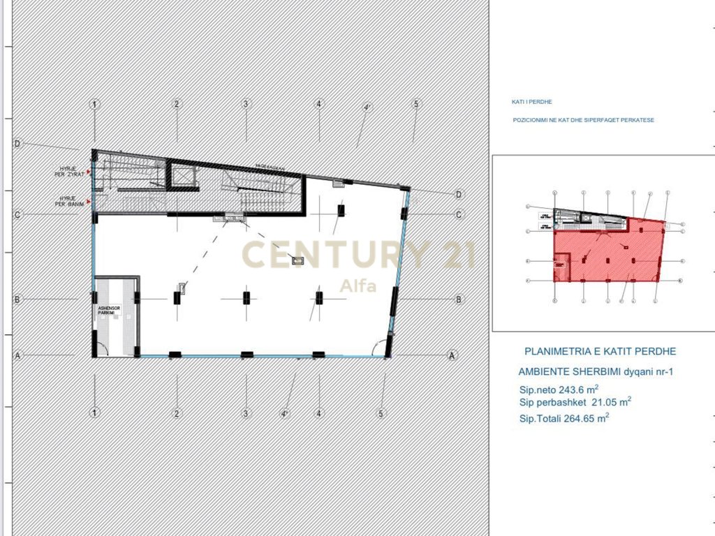 Commercial premises for rent on the edge of Kavaje Street!