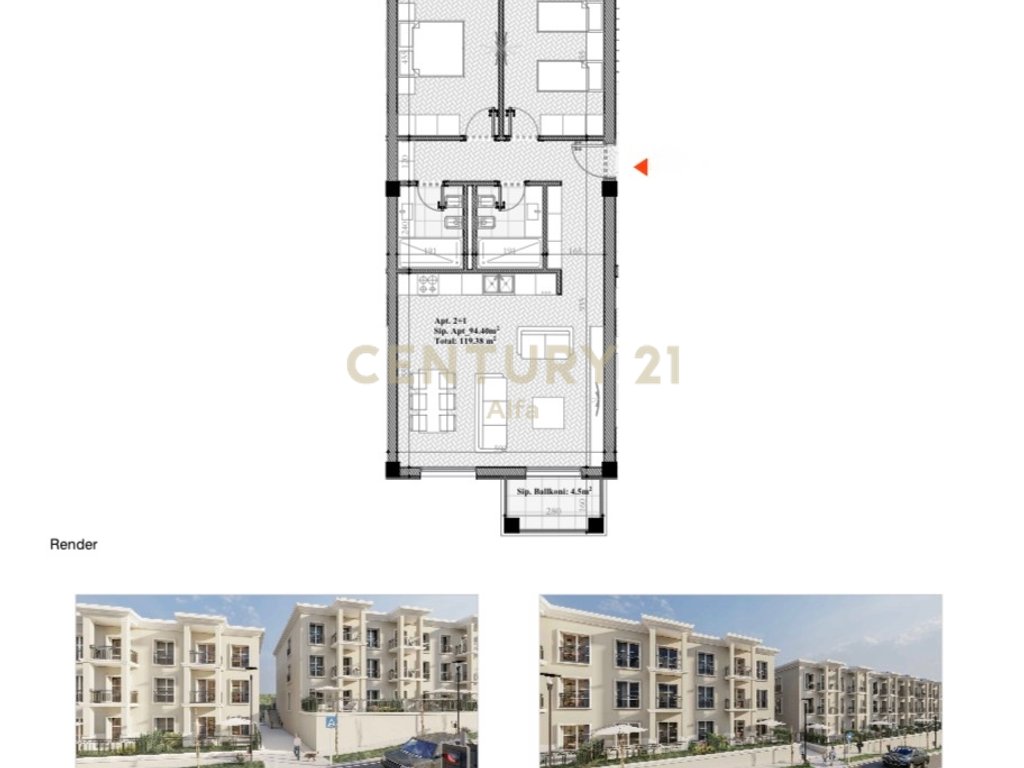 Apartment 2+1+2 for sale at Rolling Hills Lake