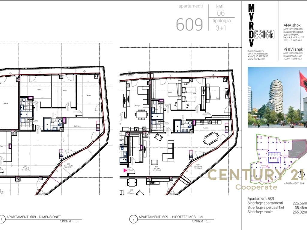 SHESIM APARTMENT 3+1+ VERANDA AT TIRANA ROCK