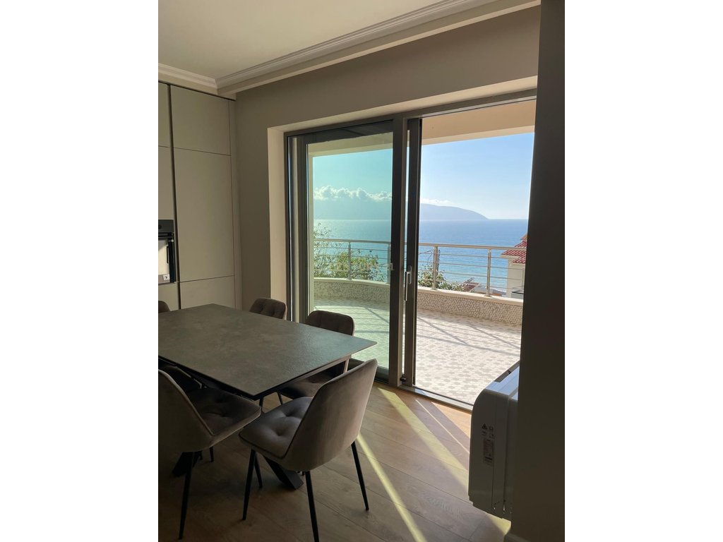 LUXURY APARTMENT 2+1+2 FOR RENT, TOTAL SEA VIEW IN COLD WATER, VLORA!