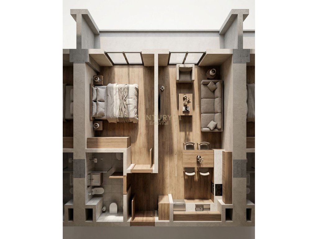 Apartment 1+1 for sale in the Golem area