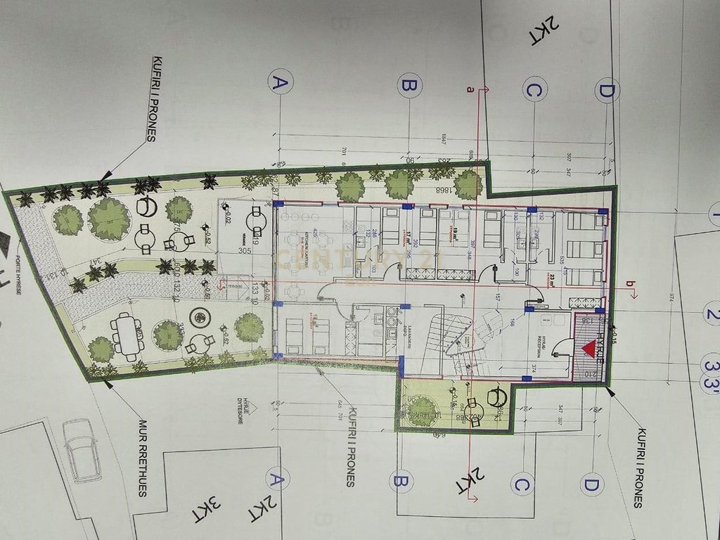 TRUALL 364m2 AND BUILDING 186m2 ON THE MAIN BOULEVARD IN DURRES WITH APPROVED BUILDING PERMIT FOR HOTEL!