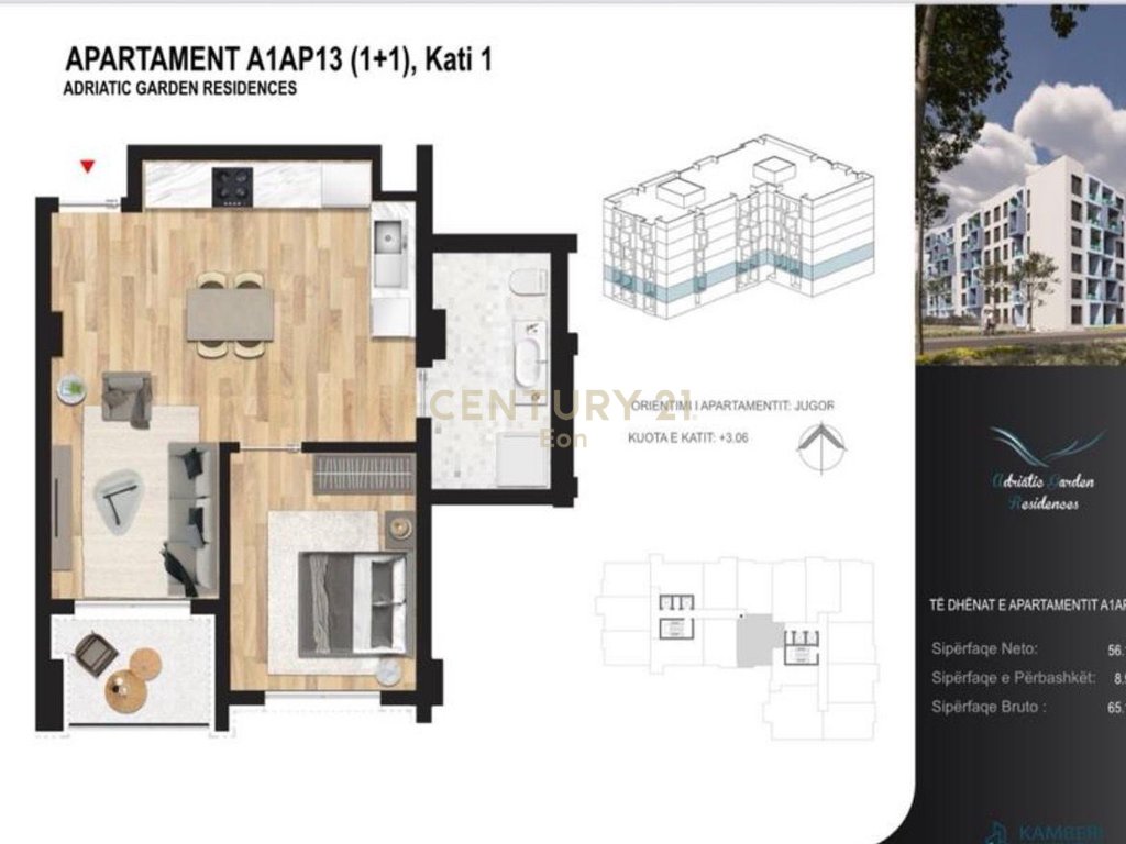 1+1 APARTMENT FOR SALE AT "ADRIATIK GARDEN" IN GOLEM!