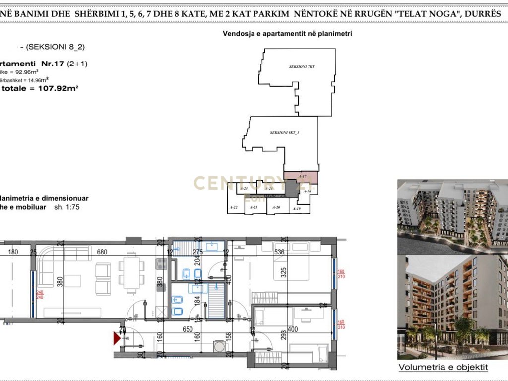 APARTMENT MATCH 2+1+2 AT "WEST RESIDENCE" NEAR THE HOSPITAL, IN DURRES!