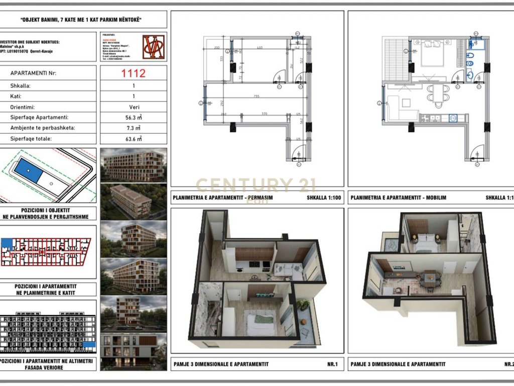 Apartment 1+1 in the "Vista Mare" Residence, Qerret – Payment in Installments!