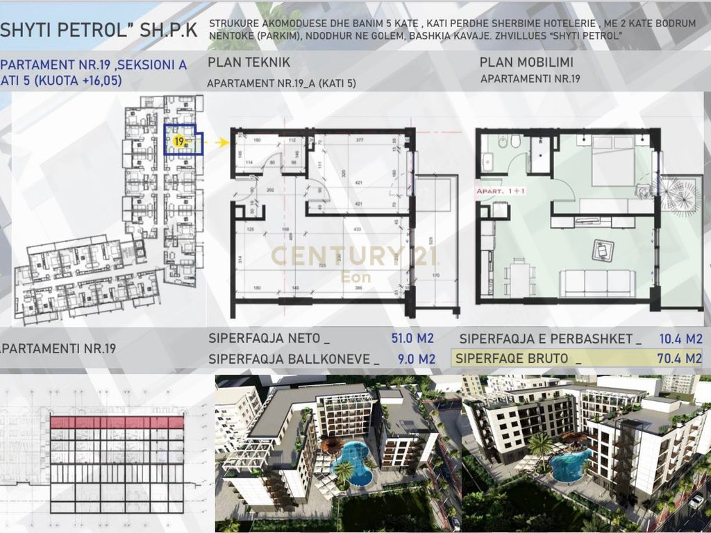 1+1 Apartment for Sale in Golem, Durrës!