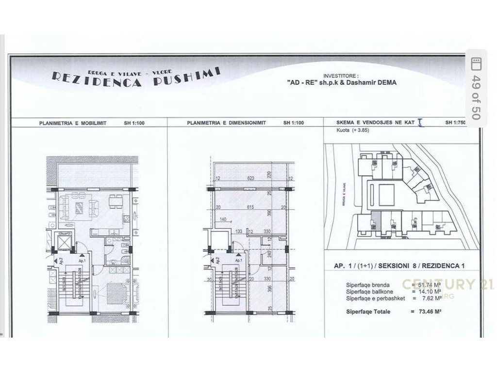 1+1 apartment for sale at Uji i Ftohte