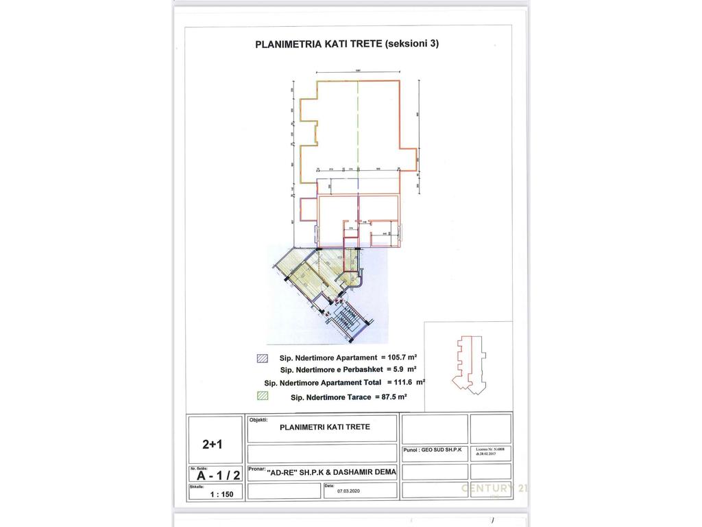 Apartment 2+1+2 with balconies for sale at Cold Water