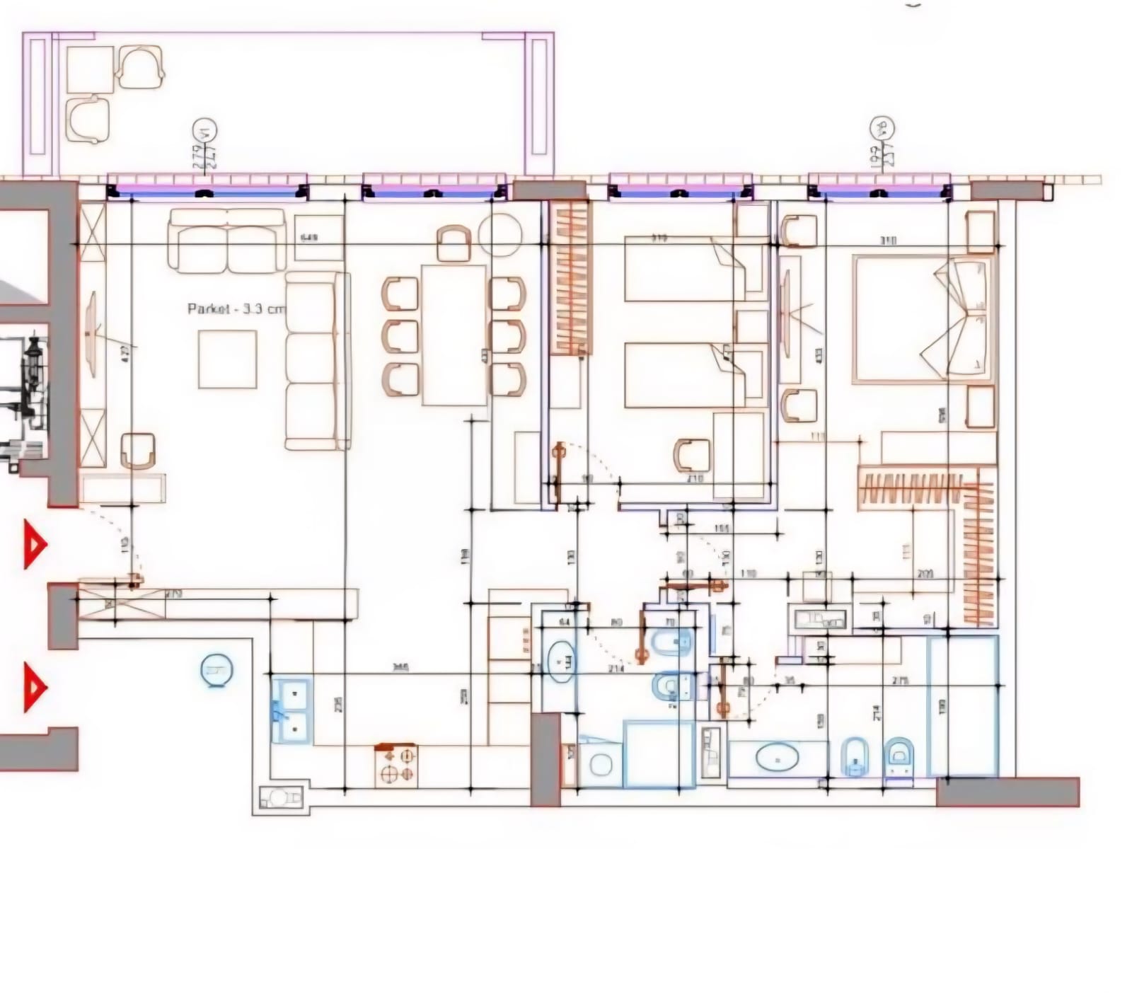 LUXURY APARTMENT 2+1+2 IN THE DELIJORGJI COMPLEX!