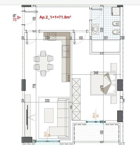 1+1 APARTMENT IN THE NEW PASKUQAN RING!