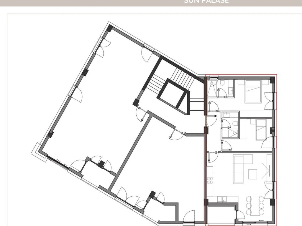 APARTMENT 2+1+2 FOR SALE, IN THE SUN PALACE RESIDENCE!