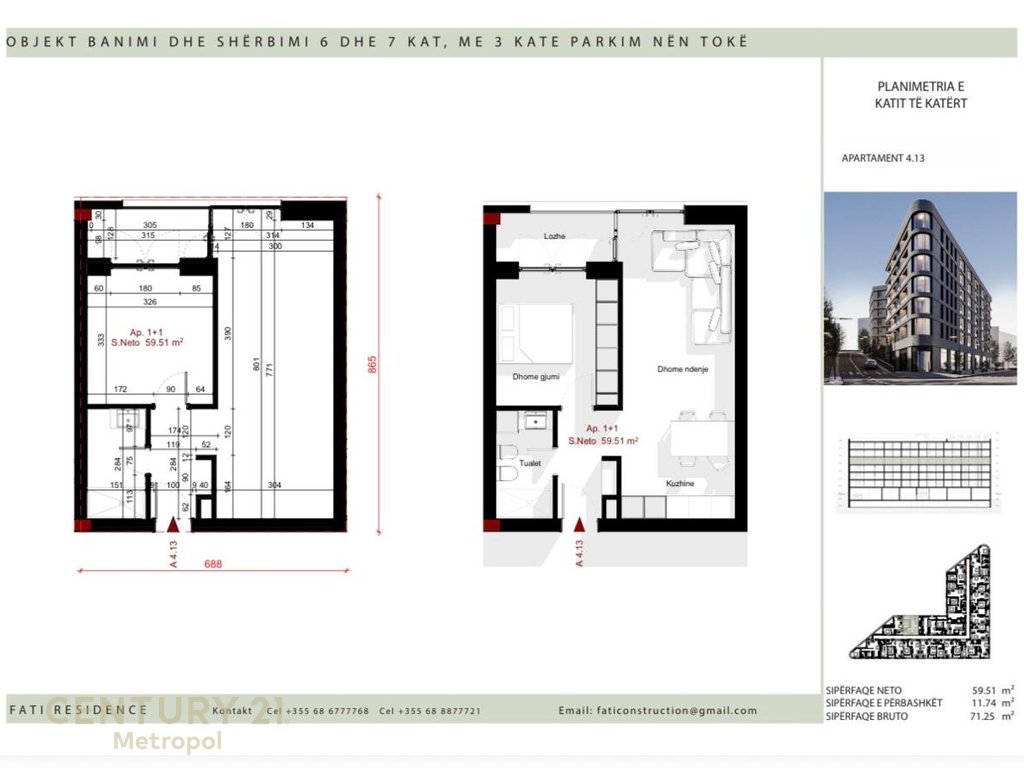 Apartment 1+1 for sale at Fati Residence – Paskuqan!