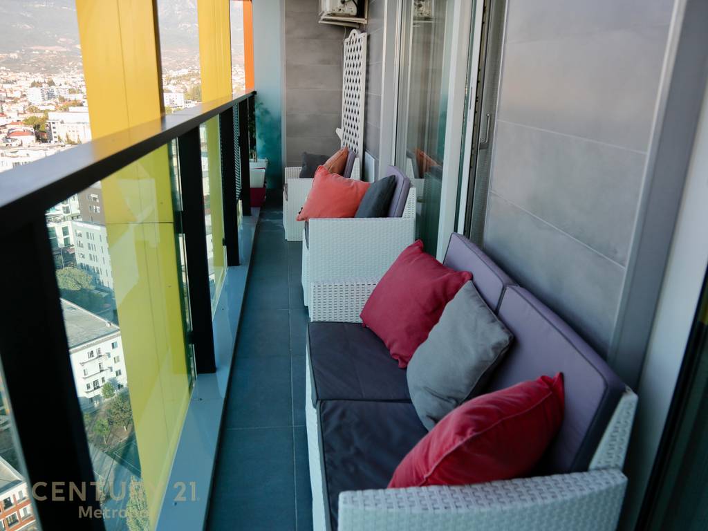 An exclusive 2+1+2 apartment is offered for sale in one of the most elite towers of Tirana, Ambassador 3!