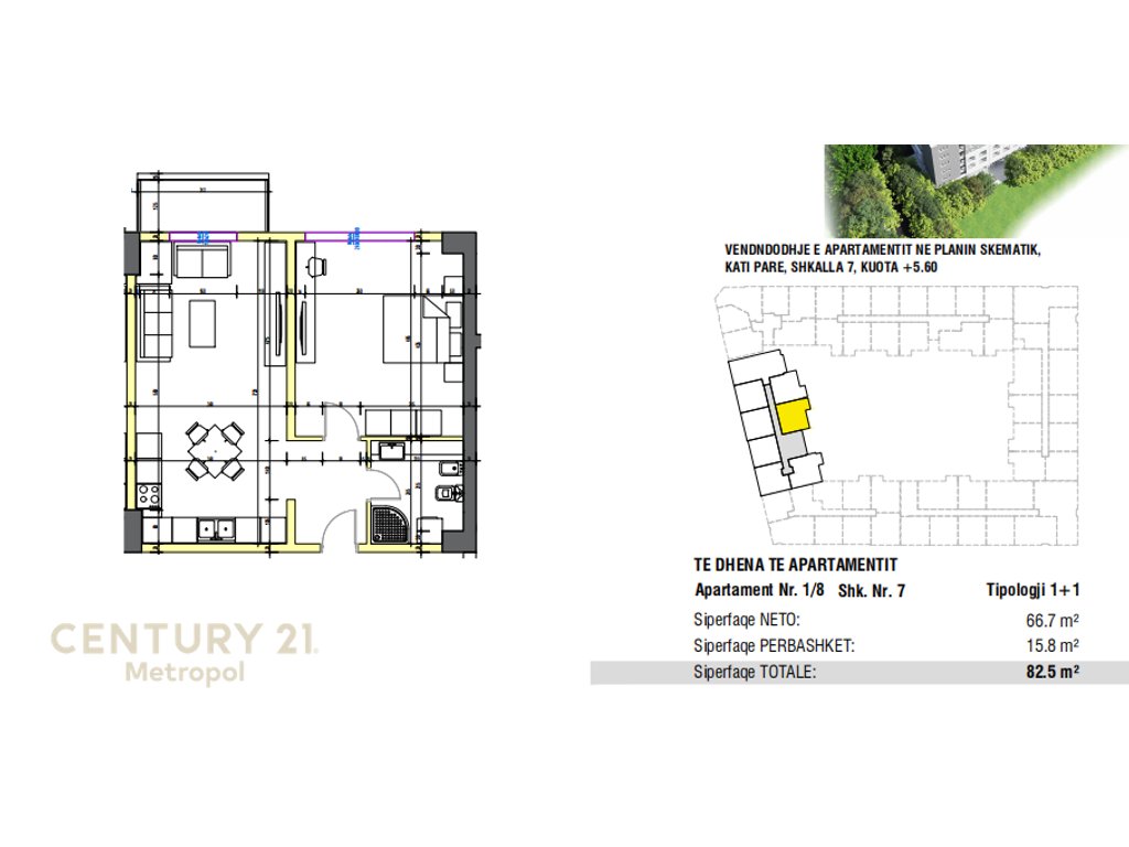 APARTMENT 1+1 IN THE URBAN GATE - ASTIR BUILDING!