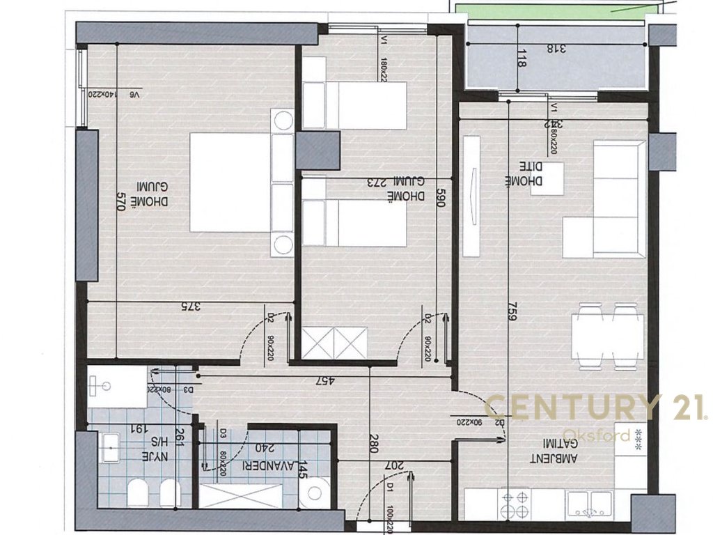 Apartment 2+1+2, near the former Aviation Field!