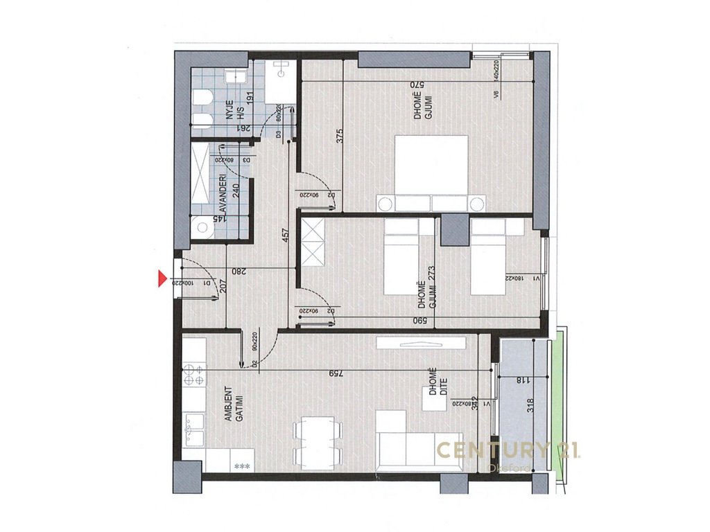Apartment for sale 2+1+2, near the former Aviation Field!