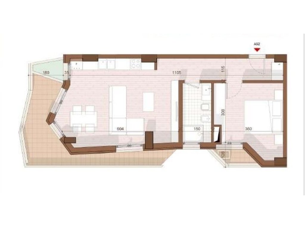 APARTMENT 1+1+ TERRACE FOR SALE IN SHENGJIN