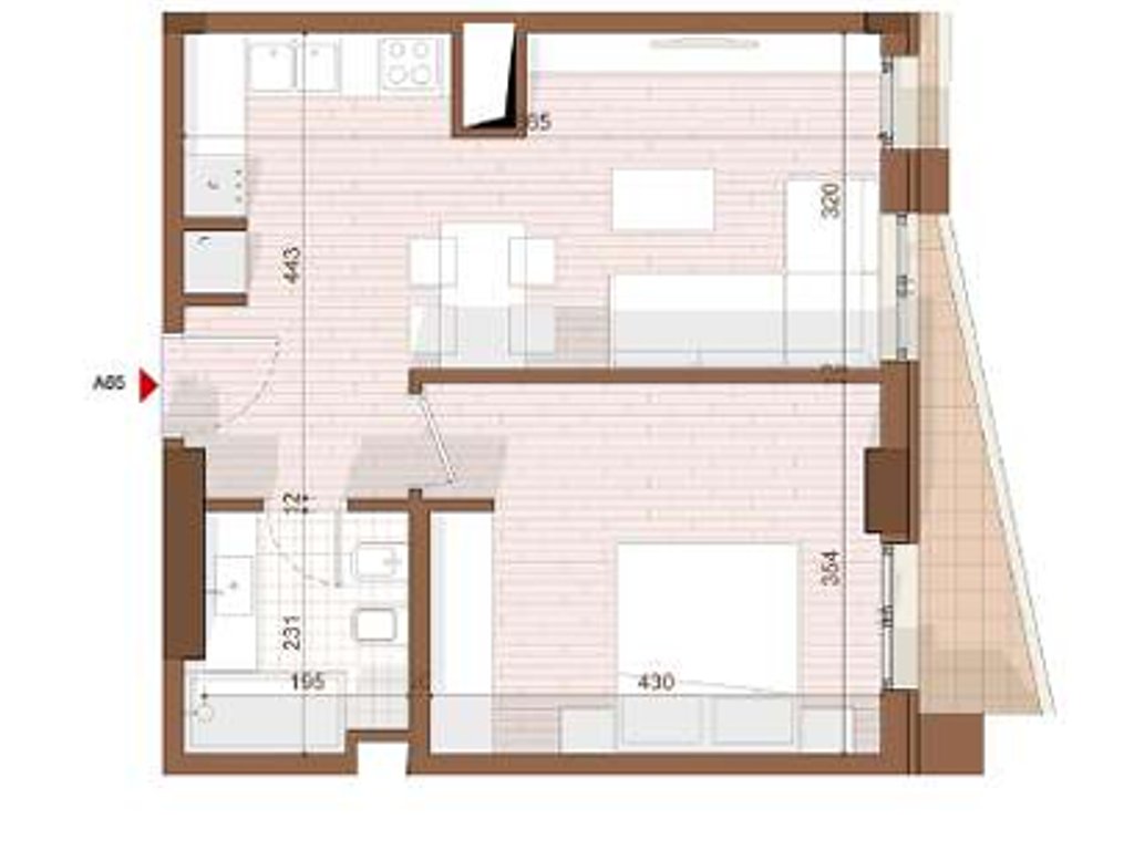 SHITET APARTAMENT 1+1 NE SHENGJIN