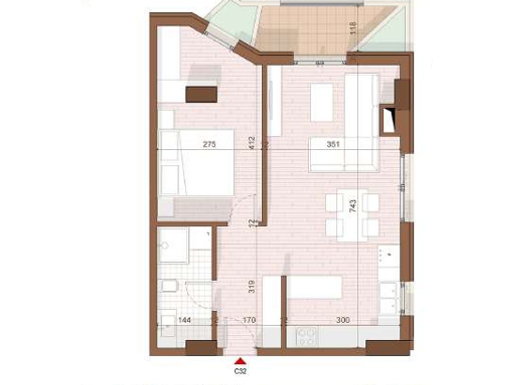 APARTMENT 1+1+ TERRACE FOR SALE IN SHENGJIN