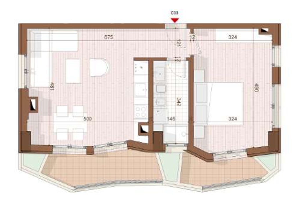 APARTMENT 1+1+ TERRACE FOR SALE IN SHENGJIN