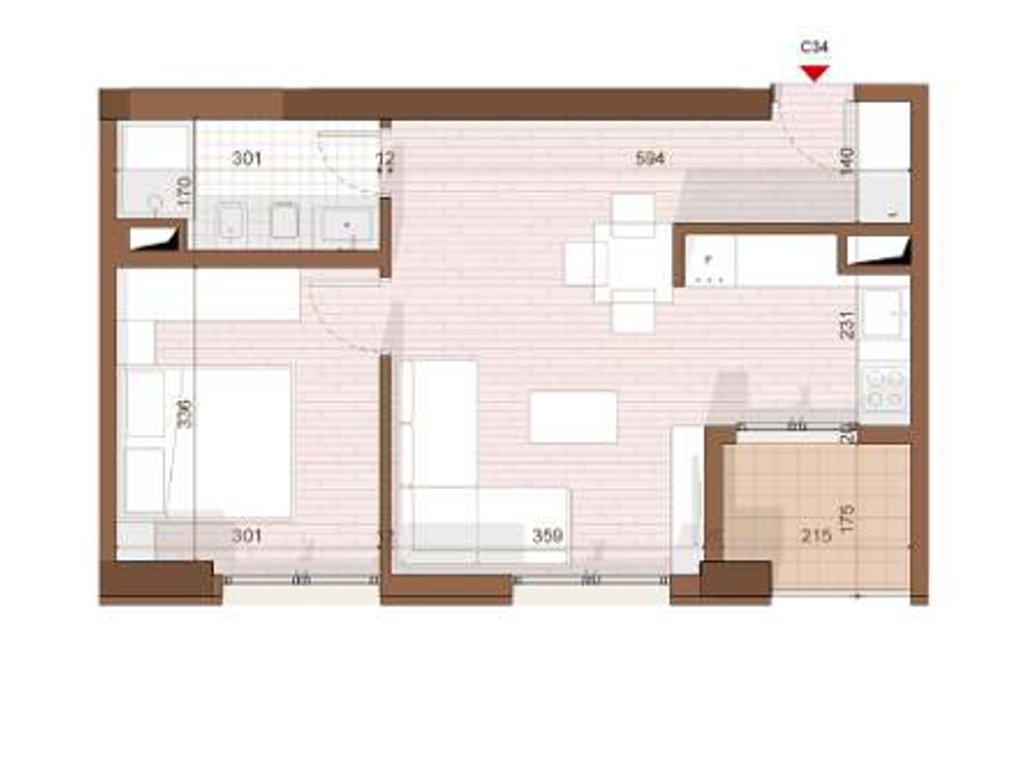 APARTMENT 1+1 FOR SALE IN SHENGJIN
