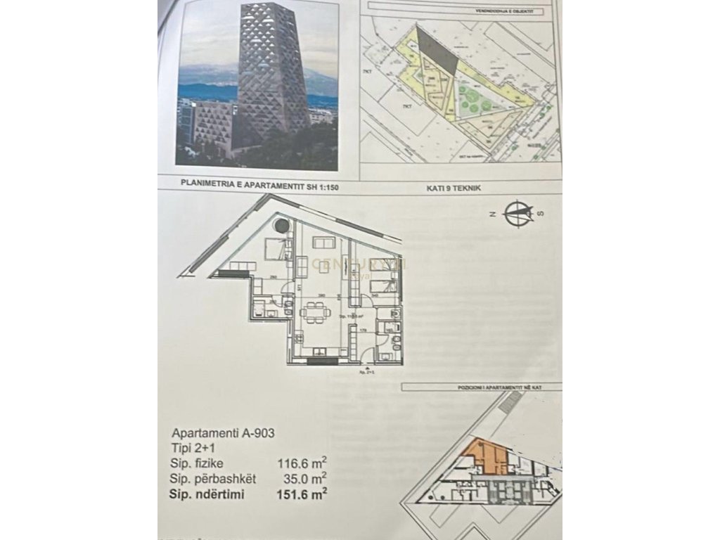 2+1 APARTMENT FOR SALE IN TIRANA TOWER