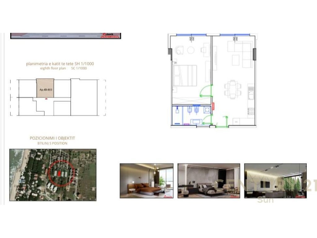 Apartment for sale 1+1 Golem Durres