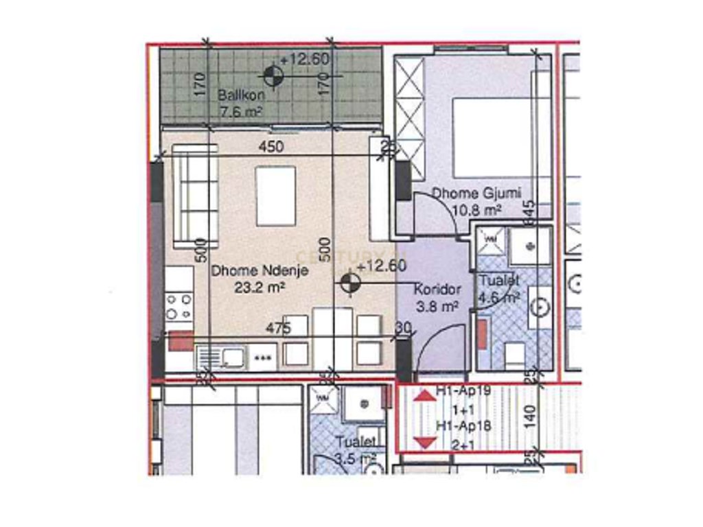 1+1 APARTMENT FOR SALE IN PORTO LALEZI!