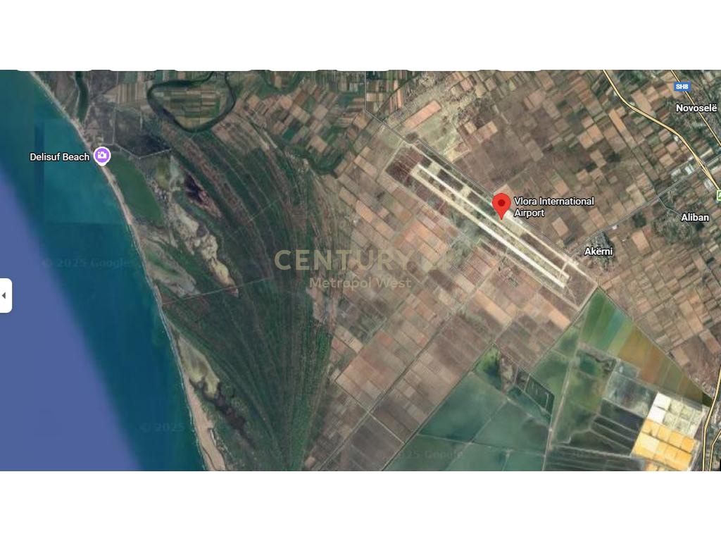 Land for sale with an area of 6500 m, near the Vlore airport.