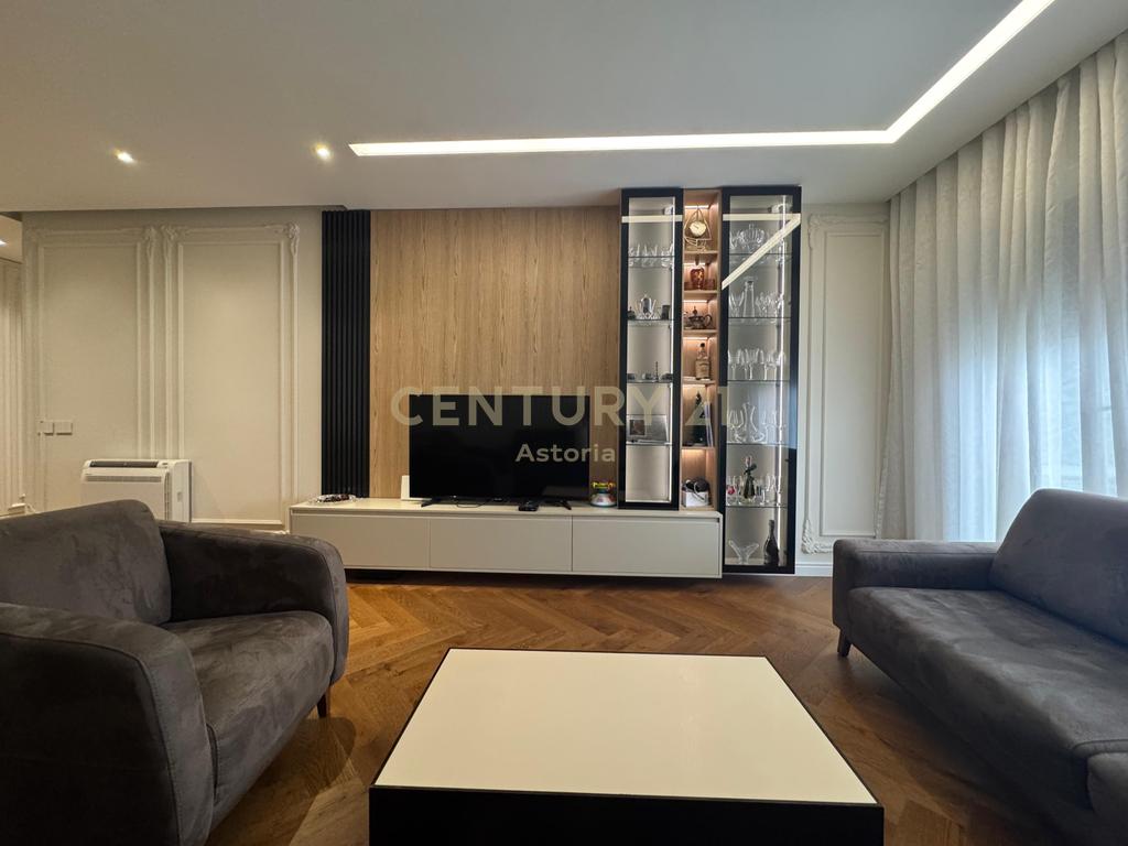 Premium apartment for rent 2+1+2+2 balconies with parking space at Olympic Residence Tirana