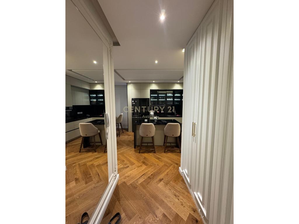 Premium apartment for rent 2+1+2+2 balconies with parking space at Olympic Residence Tirana