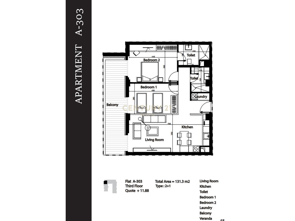 APARTMENT 2+1+2 FOR SALE IN GREEN TERRACE RESIDENCE, PALASE