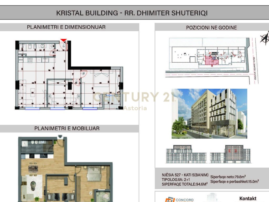 Modern 2+1 apartment for sale at Kristal Building – comfort and urban style