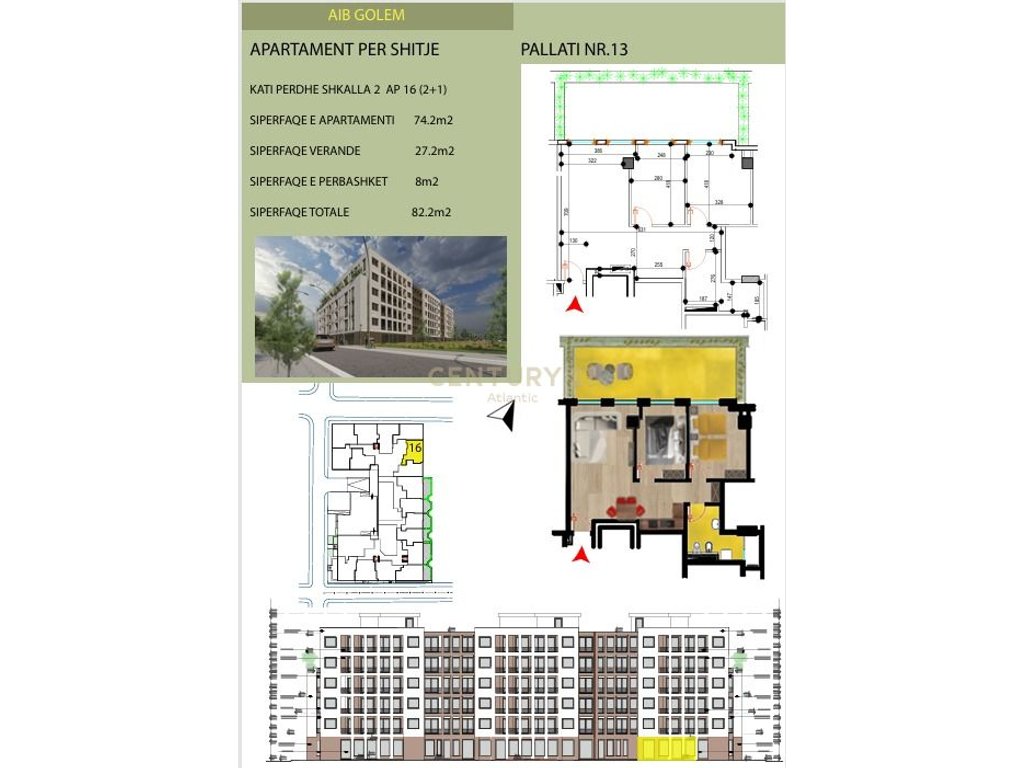 Apartment 2+1+27m² Veranda for sale, in Golem-Durres 90000€ | 109 m²