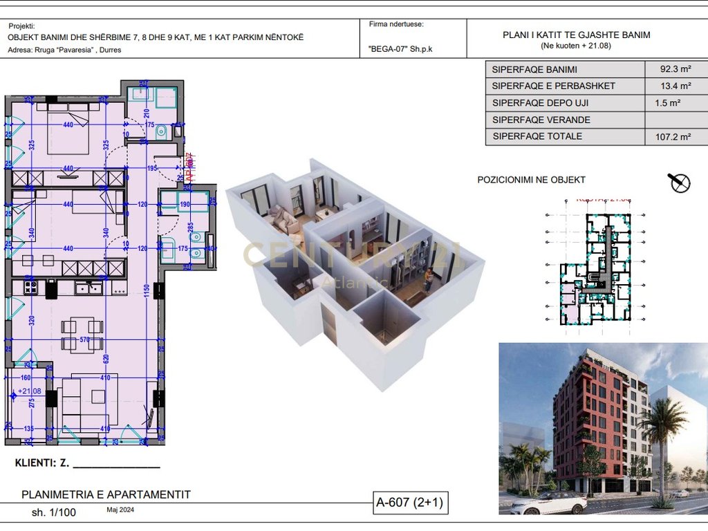 Apartment 2+1+2T For Sale at the Beach, Durrës