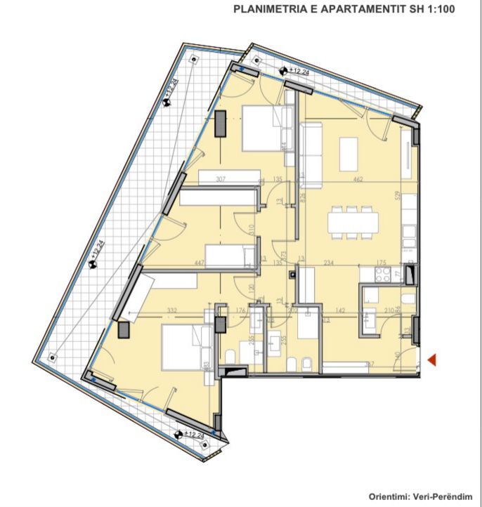APARTMENT CHOICE 3+1+2+PARKING SPACE AT GRADIENT RESIDENCE WITH VIEW OF TIRANA LAKE!