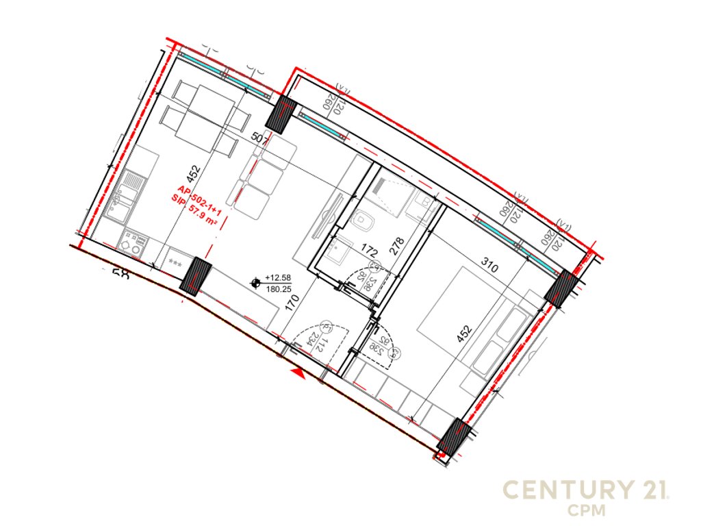 1+1 Apartment For Sale in Kodra e Diellit Residence