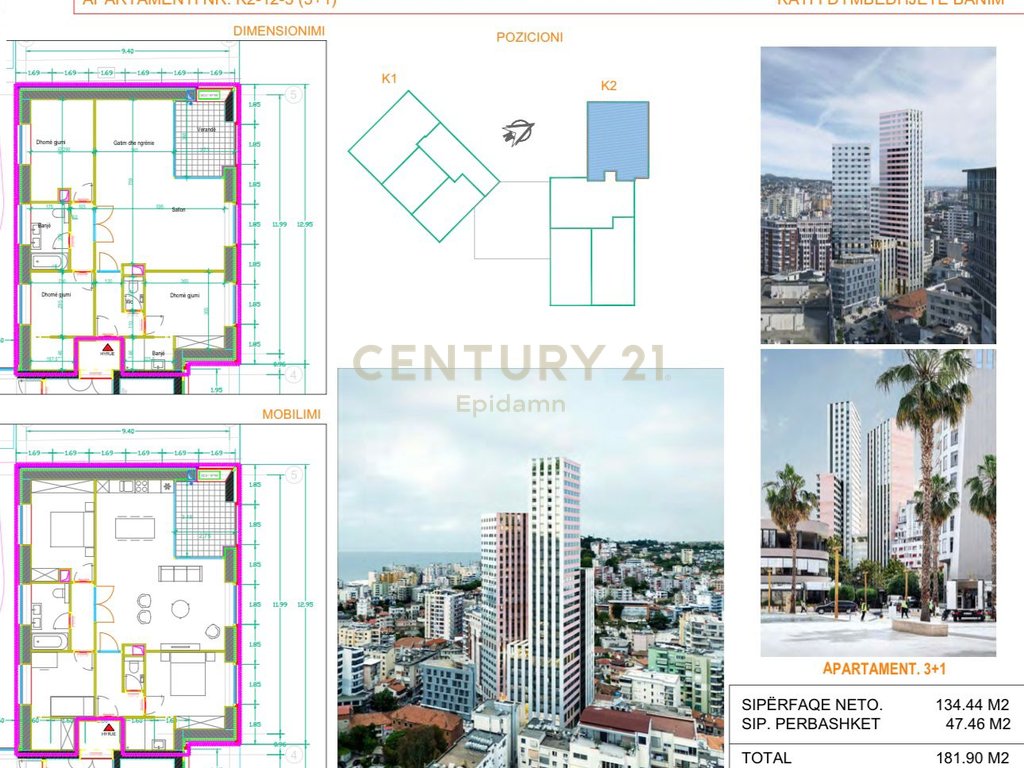 APARTMENT 3+1+2 FOR SALE, DURRËS TOWER