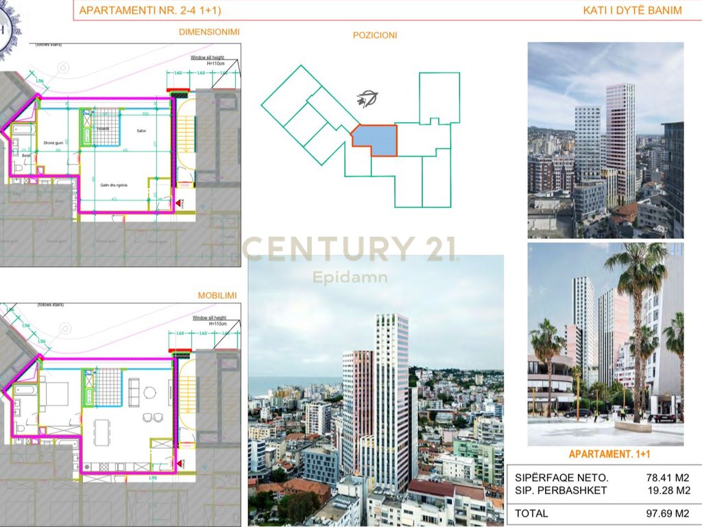 APARTMENT 1+1 FOR SALE, DURRËS TOWER