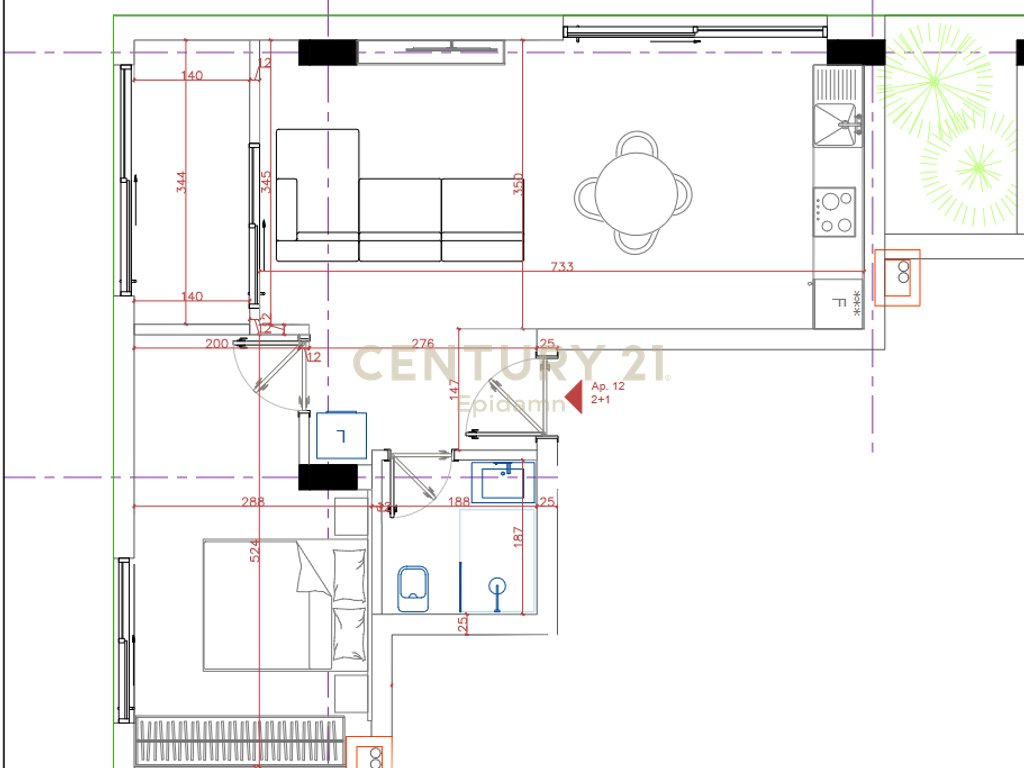 APARTMENT 1+1 FOR SALE IN "PORTO LALZI" HAMALLAJ