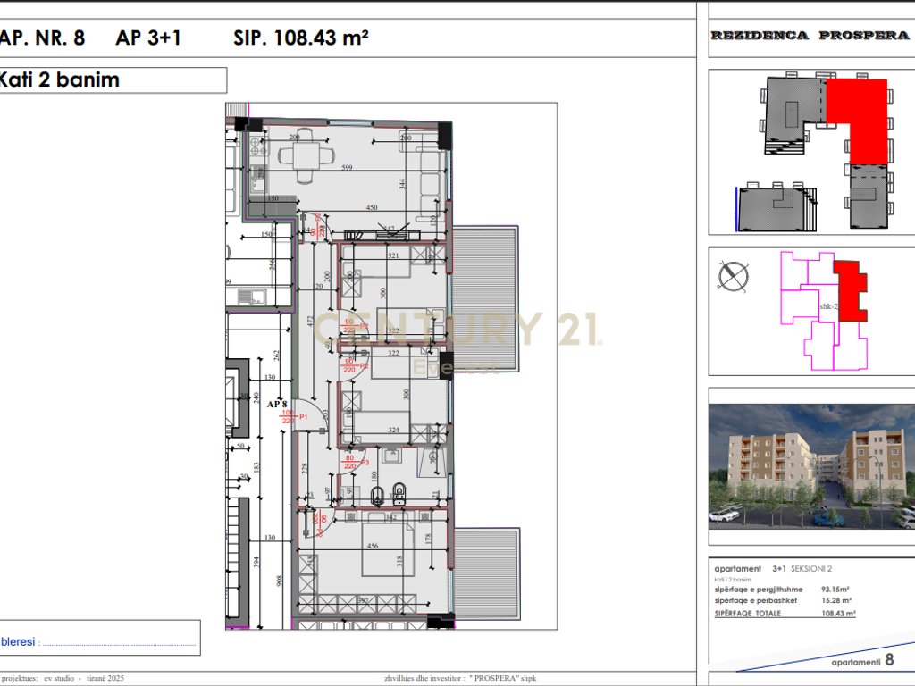Complex “Kodra e Liqenit”, Paskuqan-Apartment 3+1 for sale