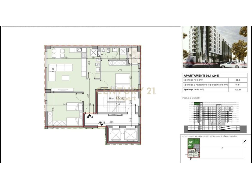 Apartment 2+1 for sale at Residence “Liv” – Former Aviation Field