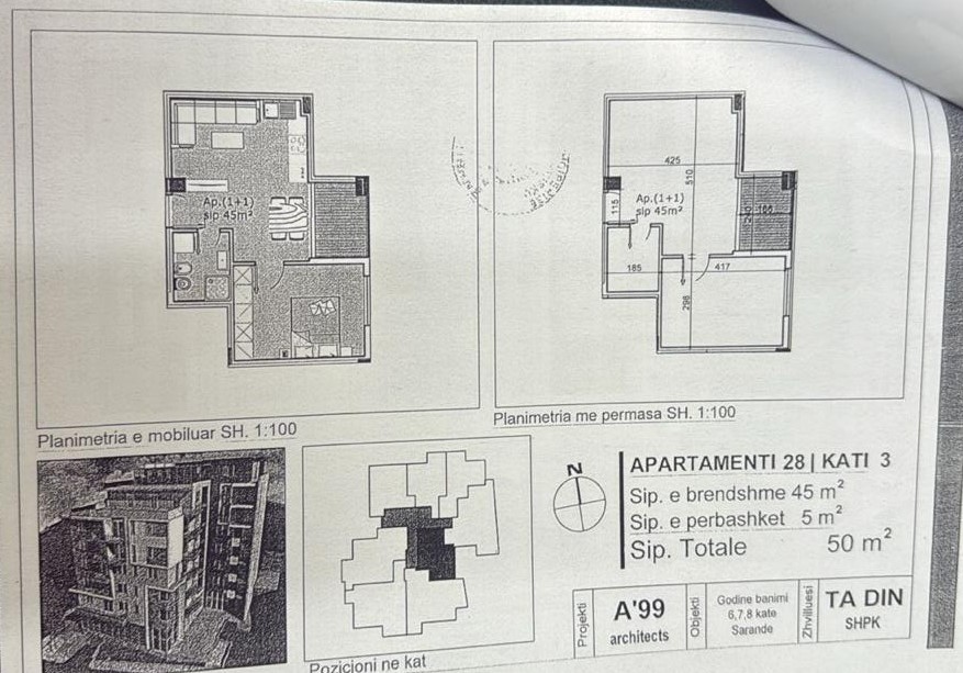 SARANDË, WE ARE SELLING A 1+1 APARTMENT IN LIMIONI PORT