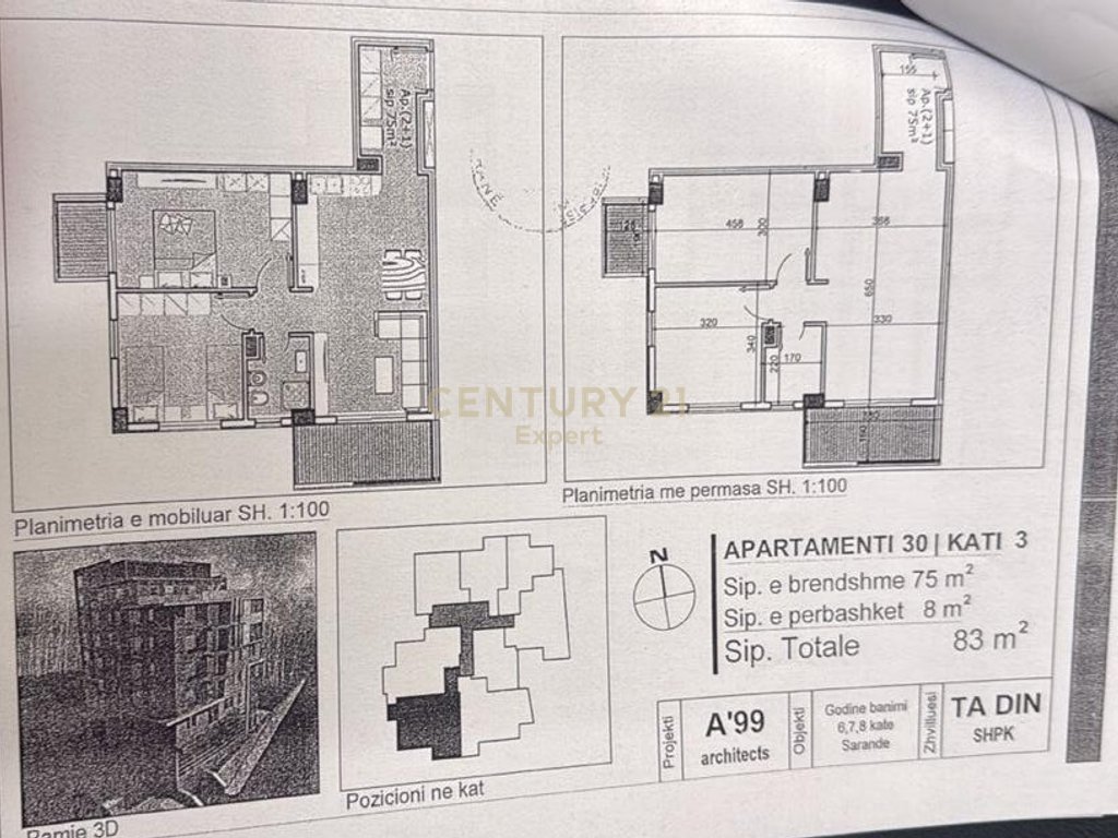 SARANDË, SELLING 2+1 APARTMENT IN LIMIONI PORT