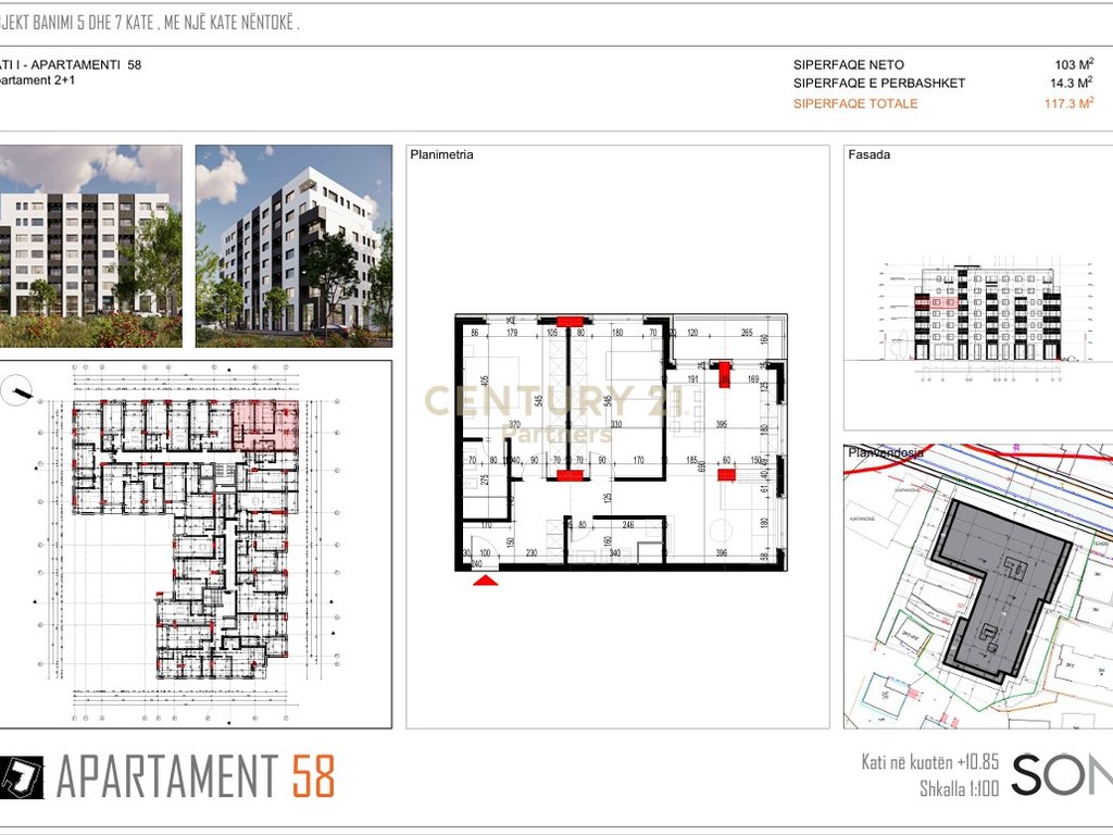 2+1+2 APARTMENT FOR SALE IN PLATINIUM II RESIDENCES IN PASKUQAN