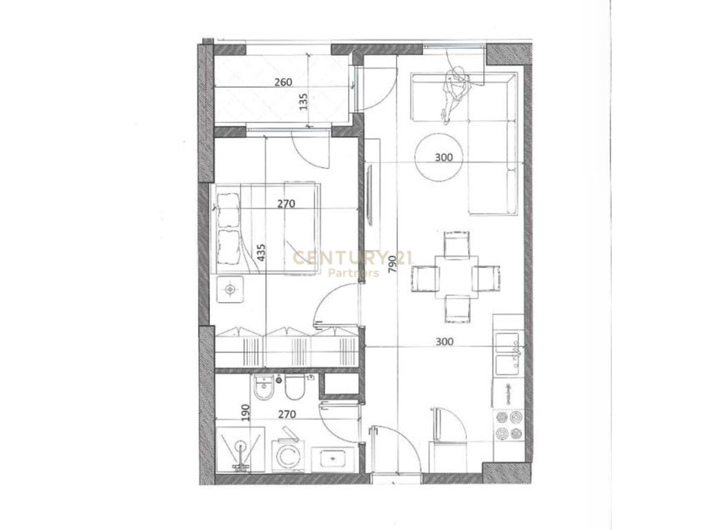 APARTMENT 1+1 FOR SALE IN KAMËZ – NEW CONSTRUCTION