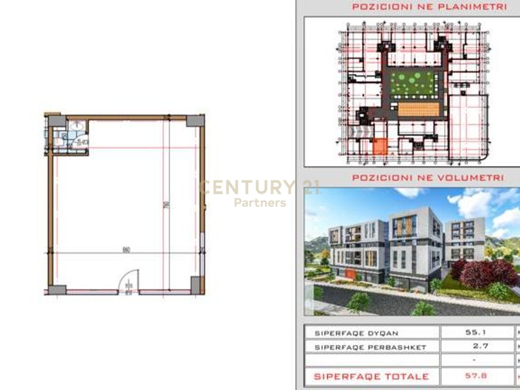 Commercial ambient for sale – at Relux Residence, Shkozë, Tirana
