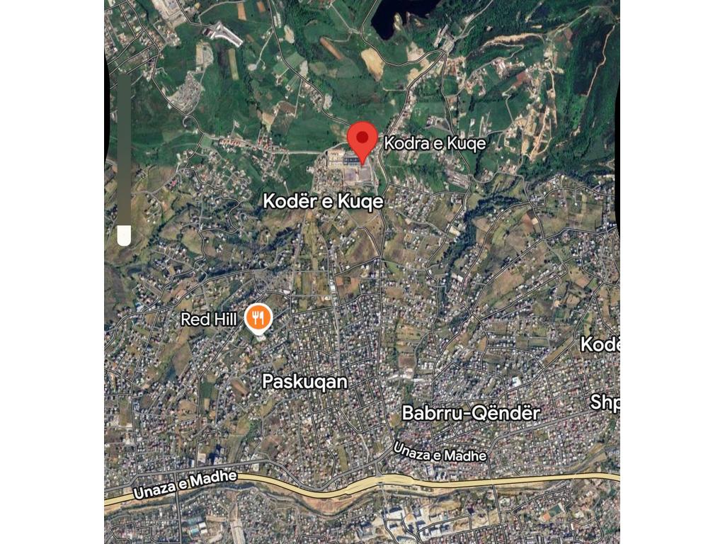 7000 m2 land for sale in Paskuqan, Koder Kuqe with direct view of the lake!
