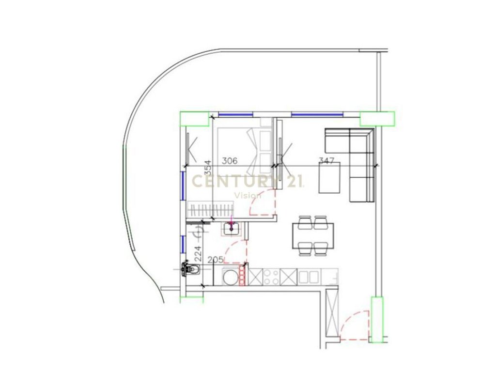 Apartment 1+1 For Sale in Shëngjin at "Prishtina Tower" - €92,130 | 87.74 m²