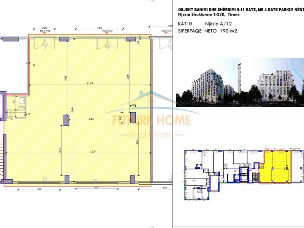 For sale, Business premises, "White Tower", Sulejman Delvina Street, Tirana
